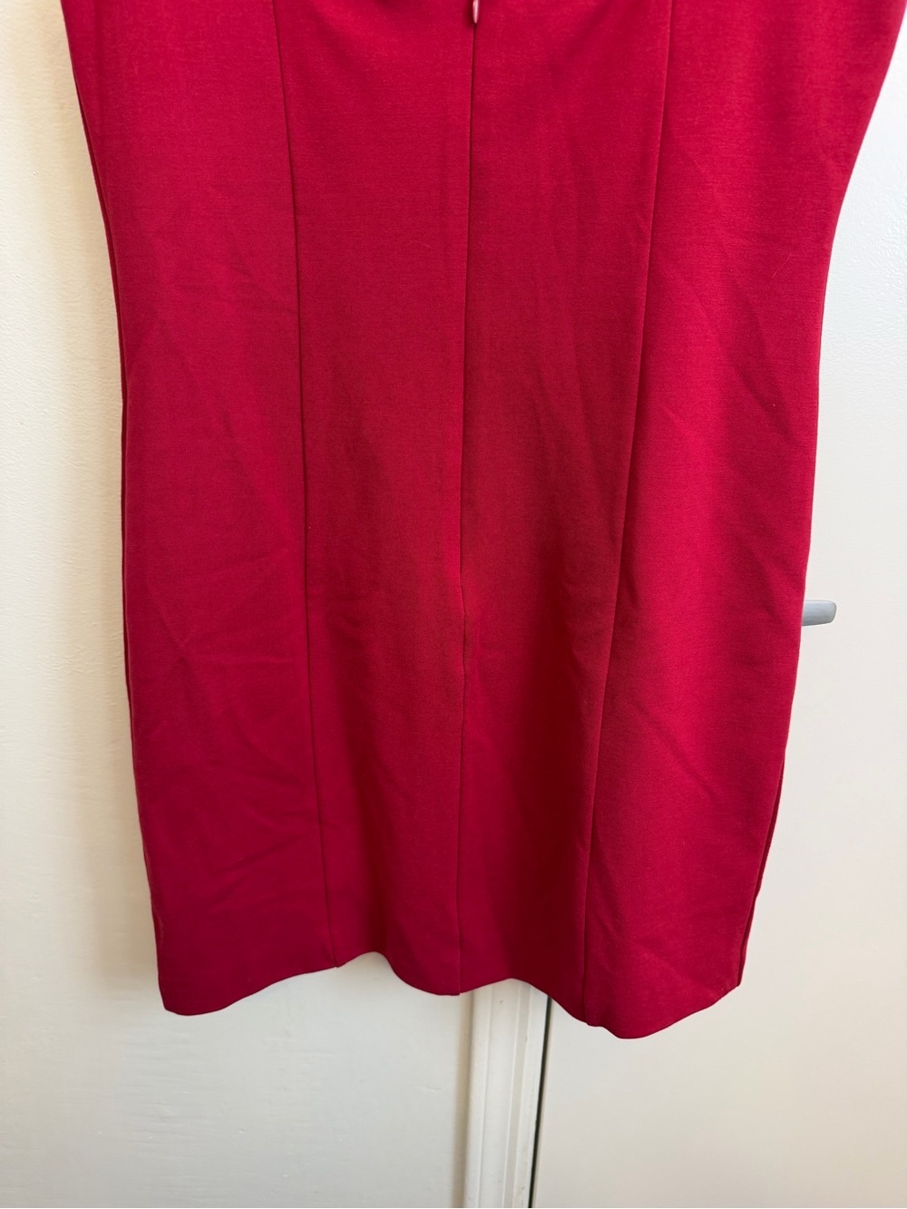 Lovers + Friends Draya Mini Dress Red V-Notch Bodycon Mini Dress Size Large - Picture 10 of 10